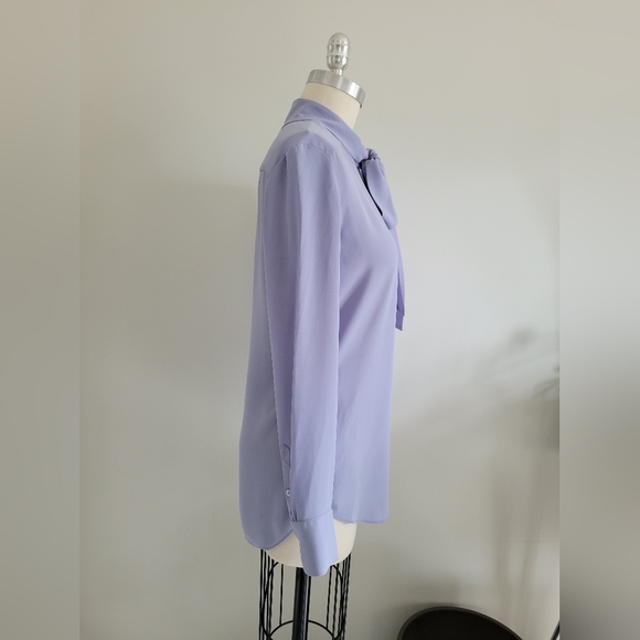 BABATON new purple flowy bow shirt - Picture 3 of 10